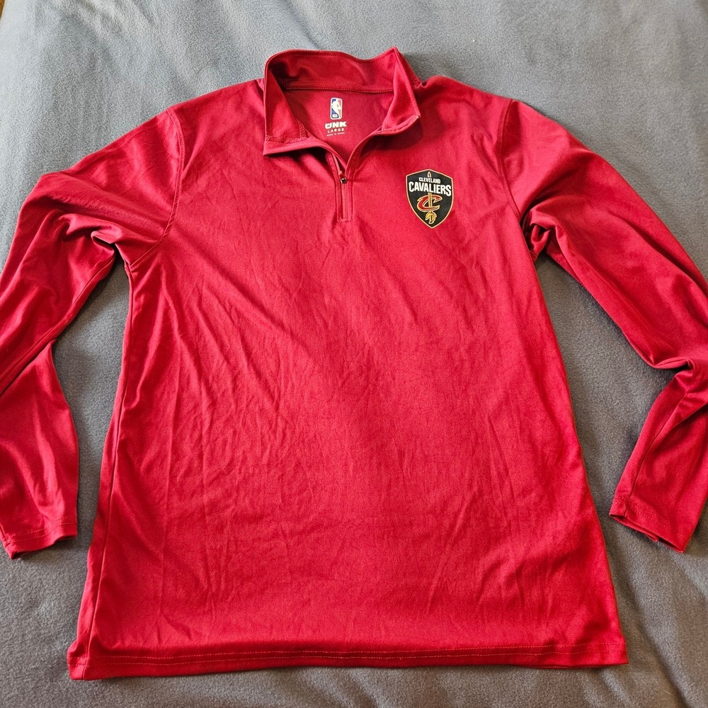 Cleveland Cavaliers NBA‎ 1/4 Zip Long Sleeve Shirt Top Men's Large Red UNK